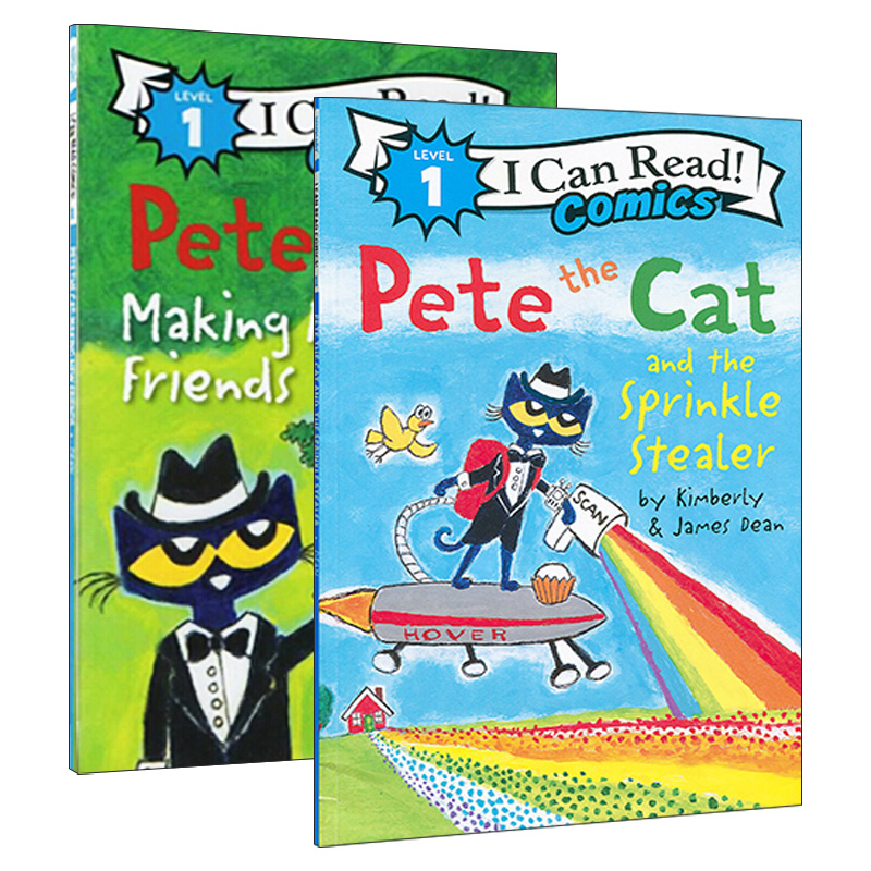 Pete the Cat 皮特猫系列2册 I Can Read Comics Level 1