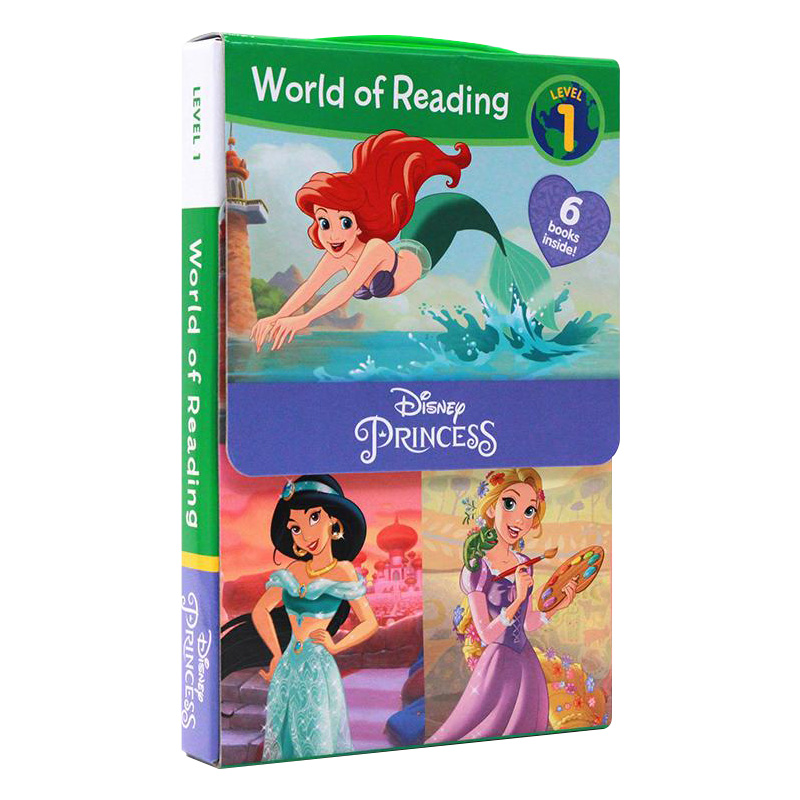 World of Reading Disney Princess Level 1 迪士尼阅读世界分级读物第1级 公主系列6册盒装 英文原版儿童英语读物 进口书籍