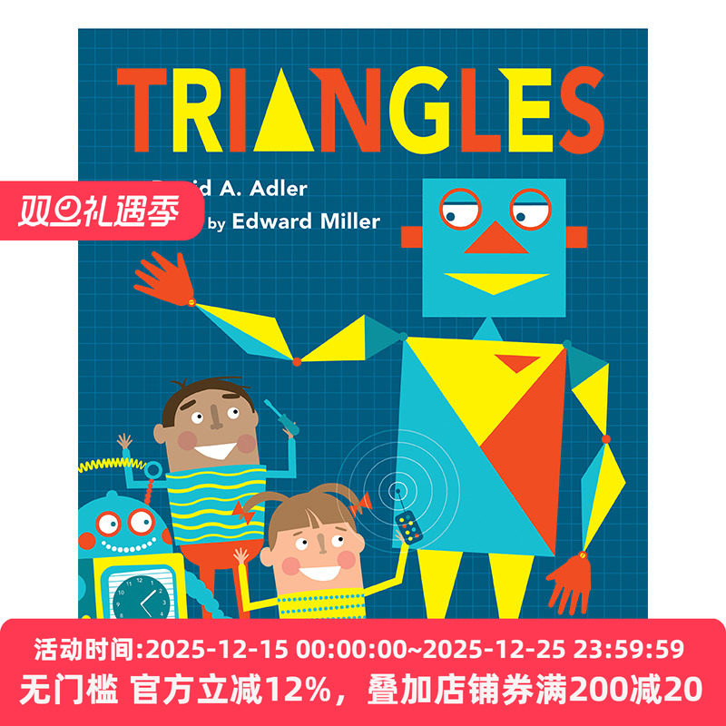 英文原版 Triangles 三角形 儿童几何形状启蒙认知绘本 David A. Adler 英文版 进口英语原版书籍