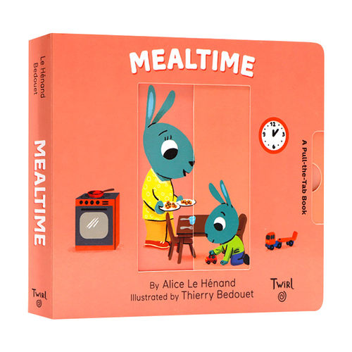 Pull and Play Books Mealtime 进餐时间 抽拉玩机关书 英文原版儿童纸板书 Twirl精装 进口英语绘本书籍