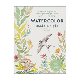 Simpl 書籍 英文原版 Made 英文版 進口英語原版 繪畫教程指南 Watercolor 輕松學水彩