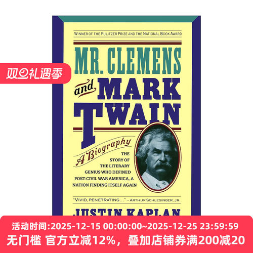 英文原版 Mr. Clemens and Mark Twain 克莱门斯先生马克吐温传 普利策奖 国家图书奖 英文版 进口英语原版书籍