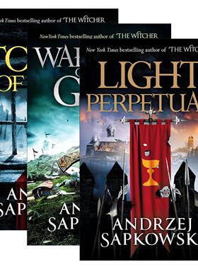 英文原版小说 The Hussite Trilogy系列3册 愚人塔 神的战士 永恒之光 猎魔人作者 英文版 进口英语原版书籍