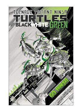 英文原版 Teenage Mutant Ninja Turtles Black White and Green 忍者神龟 黑白绿 IDW漫画 英文版 进口英语原版书籍