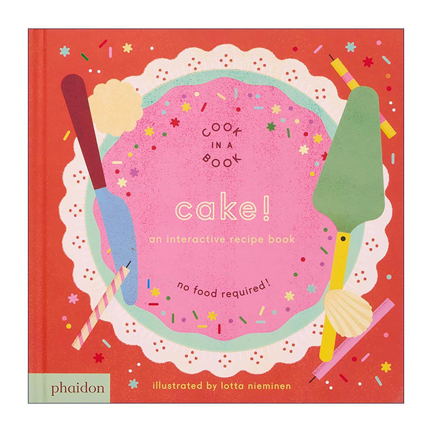英文原版 Cake 蛋糕 儿童互动食谱书 大开本儿童感官启蒙 动手能力 色彩认知 纽约艺术家Lotta Nieminen 英文版 进口英语原版书籍