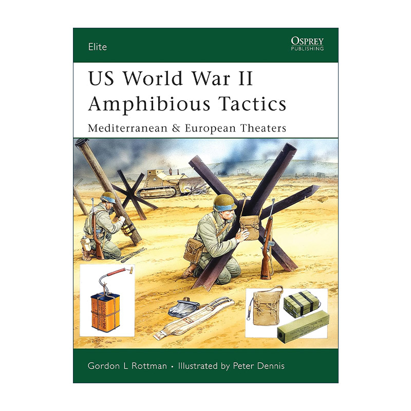 英文原版 US World War II Amphibious Tactics 二战美军两栖战战术 地中海及欧洲战场 军事精锐系列 英文版 进口英语原版书籍