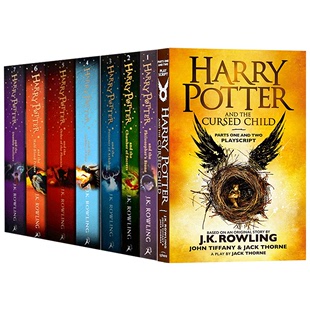 Potter 外国经典 8册全套原著小说 文学 哈利波特英文版 哈利波特与魔法石与被诅咒 全集 Harry JK罗琳 孩子