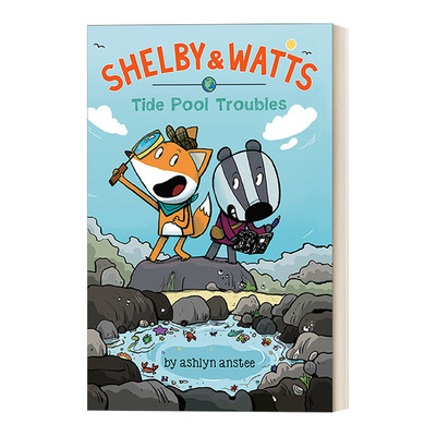 英文原版 Tide Pool Troubles Shelby and Watts 01 谢尔比和沃茨系列1：潮塘问题 儿童侦探悬疑全彩漫画小说 英文版 进口英语书籍