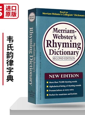 韦氏韵律字典 Merriam Websters Rhyming Dictionary 韵律与押韵词 英文版韦氏英英词典 英文原版工具书