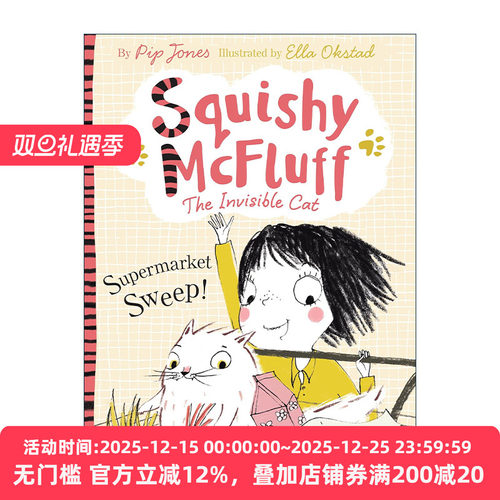 英文原版 Squishy McFluff Supermarket Sweep 我的假想朋友隐形猫-超市大作战 英文版 进口英语原版书籍