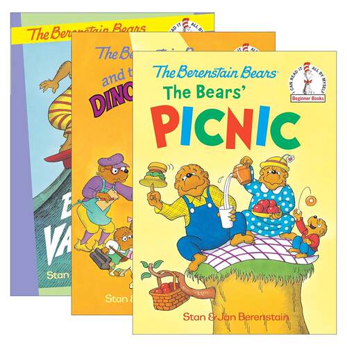 英文原版 Berenstain Bears贝贝熊精装系列3册 完美野餐 贝贝熊的假期 贝贝熊与丢失的恐龙骨头 儿童经典精装绘本进口英语原版书籍