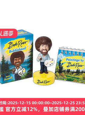 Bob Ross Bobblehead 鲍伯鲁斯 摇头玩偶 迷你文创套装