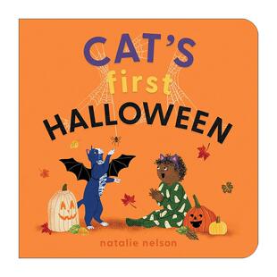 英文原版 Cat's First Halloween Dog and Cat's First 4 猫的万圣节 儿童绘本 纸板书 Natalie Nelson 英文版 进口英语原版书籍