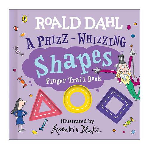 英文原版 Roald Dahl A Phizz-Whizzing Shapes Finger Trail Book 和罗尔德达尔学习形状 儿童启蒙指尖触摸纸板书 进口英语书籍