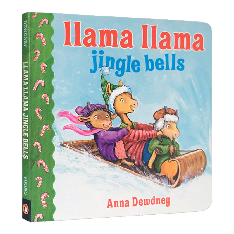Llama Llama Jingle Bells 英文原版儿童绘本纸板书 少儿英语启蒙进口书籍