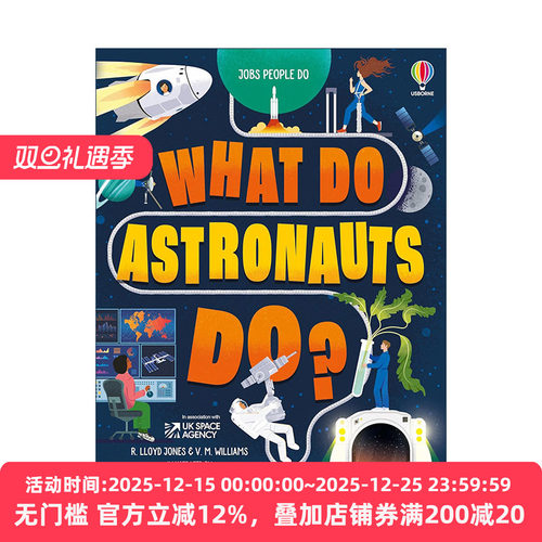 英文原版 What Do Astronauts Do 宇航员做什么 Usborne尤斯伯恩儿童航空科普百科精装绘本 英文版 进口英语原版书籍