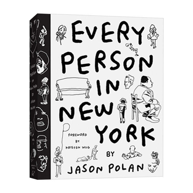 person in new york 英文原版插画漫画人物速写 jason polan 英文版