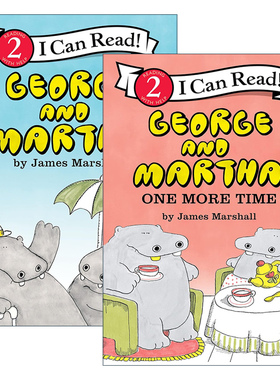 英文原版 George and Martha 乔治和玛莎2册 I can read level 2 分级阅读 英文版 进口英语原版书籍