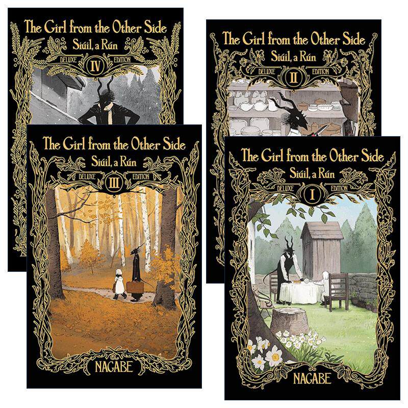 英文原版 The Girl From the Other Side Siúil  a Rún Deluxe Edition 外之国的少女 卷1-12精选集 4册 豪华精装收藏版 英文版