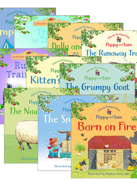 农场故事系列10册 Farmyard Tales Poppy and Sam 英文原版儿童启蒙故事绘本 暴躁的山羊 多莉和火车 进口英语书籍