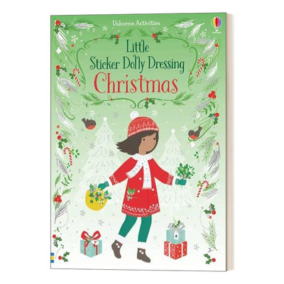 英文原版 Little Sticker Dolly Dressing Christmas 多莉贴纸 圣诞节 英文版 进口英语原版书籍