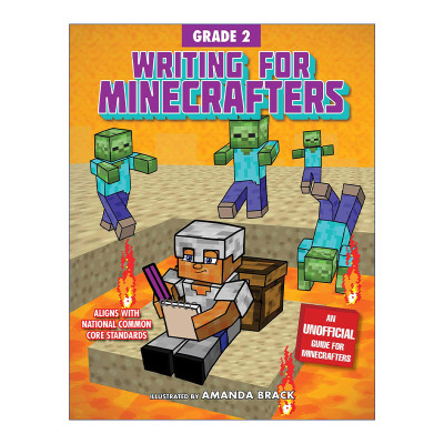 英文原版 Writing for Minecrafters Grade 2 我的世界 英语写作2年级 帮助孩子提高语言技能 非官方手册 英文版 进口英语原版书籍