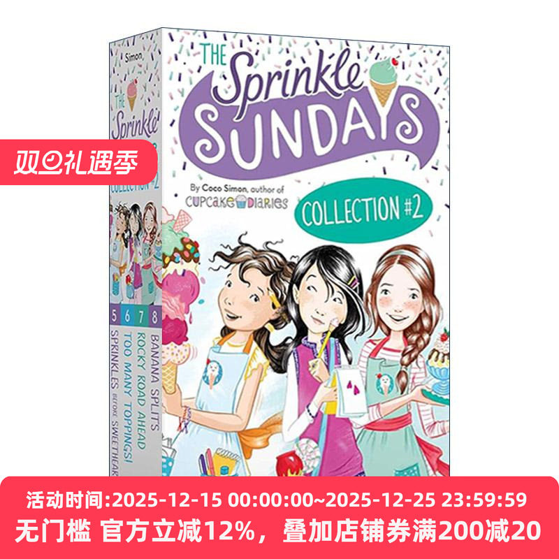 英文原版 The Sprinkle Sundays Collection 2 周末甜蜜日5-8册盒装 青少年友谊小说 英文版 进口英语原版书籍