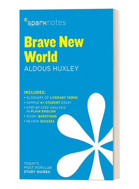 文学导读系列 美丽新世界 Brave New World SparkNotes Literature Guide 英文原版中学教辅 进口英语书籍