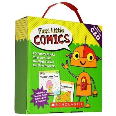 英语启蒙漫画书CD级家长阅读指导20册盒装 英文原版 Scholastic First Little Comics Parent Pack 英文版进口书籍