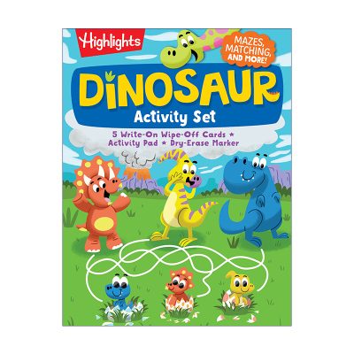 英文原版 Dinosaur Activity Set Highlights 亮点恐龙主题儿童活动书套装 拼图 迷宫 解谜 儿童趣味游戏 英文版 进口英语原版书籍