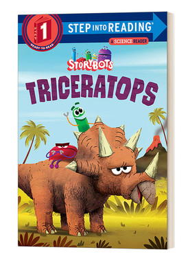 三角龙 Step into Reading 1 Triceratops StoryBots 英文原版儿童读物 进口英语书籍