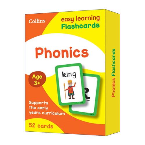 英文原版 Collins Easy Learning Flashcards Ages 3-5 Phonics 柯林斯易学儿童 自然拼读闪卡 3-5岁 英文版 进口英语原版书籍