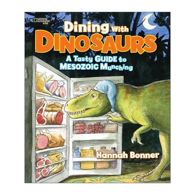 英文原版 Dining With Dinosaurs 与恐龙共进晚餐 中生代美食指南 儿童全彩插图科普百科 精装 英文版 进口英语原版书籍