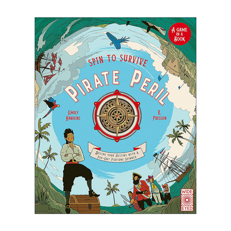 英文原版 Spin to Survive Pirate Peril 旋转生存 海盗危机 儿童互动游戏书 英文版 进口英语原版书籍