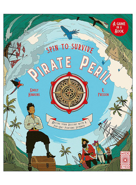 英文原版 Spin to Survive Pirate Peril 旋转生存 海盗危机 儿童互动游戏书 英文版 进口英语原版书籍