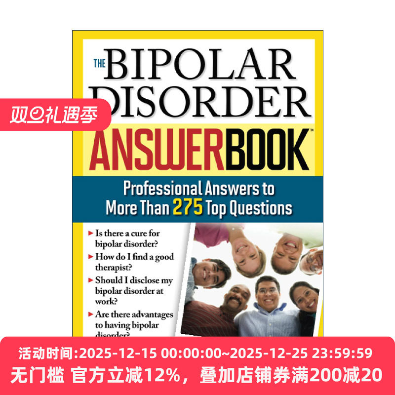 英文原版 The Bipolar Disorder Answer Book 双相情感障碍答案之书 超过275个热门问题的专业答案 心理治疗 Charles Atkins英文版