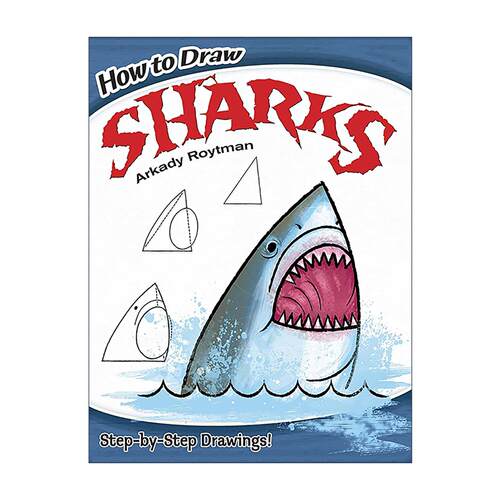 英文原版 How to Draw Sharks 如何画鲨鱼 儿童动物卡通绘画技巧指南 Barbara Soloff Levy 英文版 进口英语原版书籍