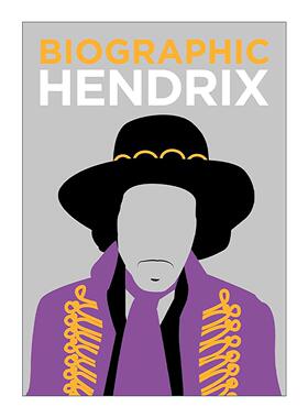 英文原版 Biographic Hendrix 吉米·亨德里克斯 美国吉他手歌手 信息图表式精装名人传记 英文版 进口英语原版书籍