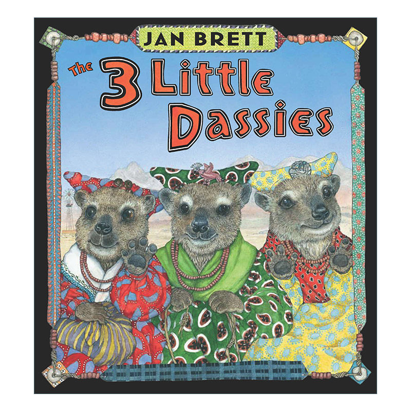 The 3 Little Dassies 三只小蹄兔 儿童童话故事精装绘本 三只小猪改编 Jan Brett