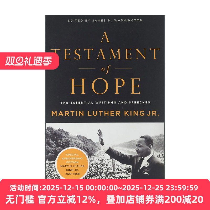 英文原版 A Testament of Hope 希望的遗嘱 马丁路德金的作品和演讲 英文版 进口英语原版书籍