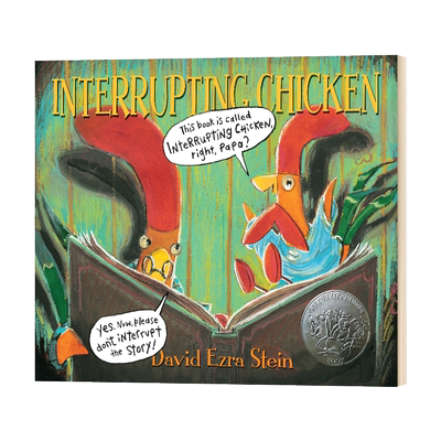 Interrupting Chicken 爱打岔的小鸡 2011年凯迪克大奖绘本 英文原版儿童纸板书