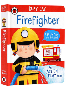 小瓢虫职业认知系列 忙碌的一天 消防员 Busy Day Firefighter 英文原版低幼英语启蒙儿童绘本 进口书籍