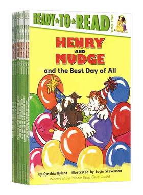 英文原版 汪培珽第二阶段 Ready To Read Henry and Mudge系列 亨利和玛奇8本 儿童情商管理读物 英文版桥梁书