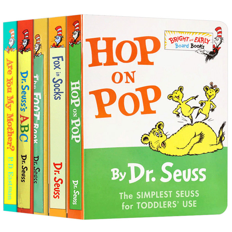 苏斯博士童书5本套装 Dr. Seuss 自然拼读 绕口令 英文原版绘本 廖彩杏书单 儿童英语启蒙早教书 英文版进口英文字母纸板书