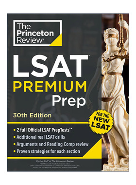 英文原版 Princeton Review LSAT Premium Prep 30th Edition 普林斯顿复习美国法学院入学考试备考指南 增值版 第30版 2025英文版