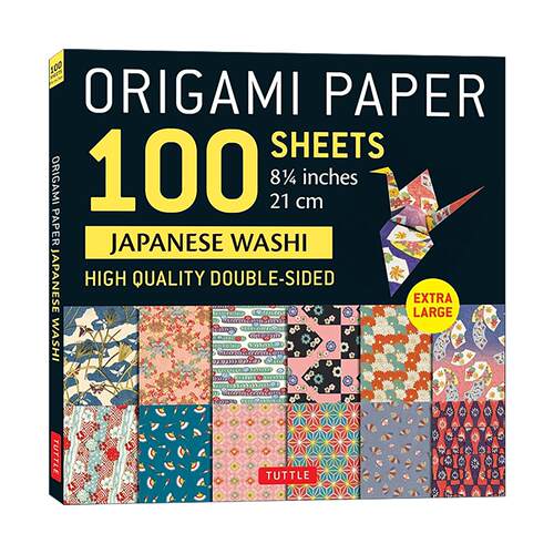 英文原版 Origami Paper 100 sheets Japanese Washi 8 1/4