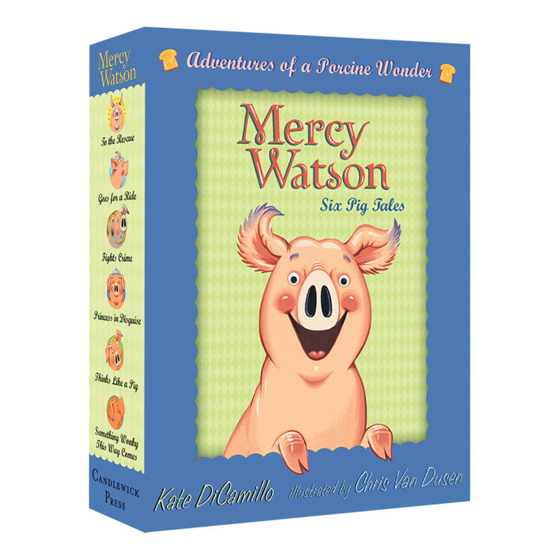 小猪梅西盒装 小猪神奇历险记 mercy watson boxed set 英文原版儿童