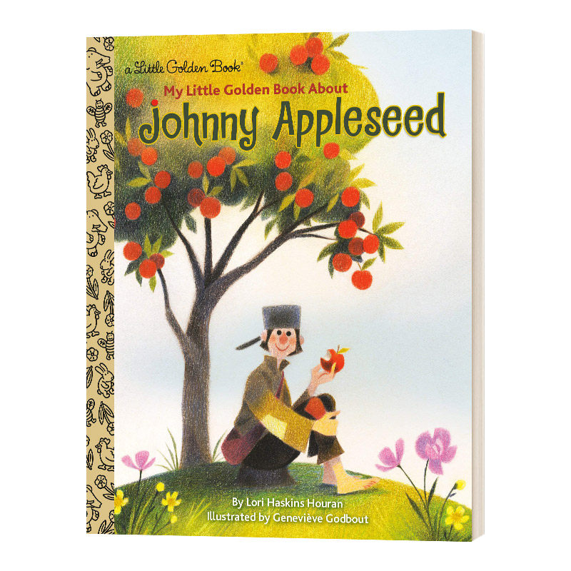 苹果核约翰尼 My Little Golden Book about Johnny Appleseed  精装 英文原版儿童小金书绘本 进口英语书籍