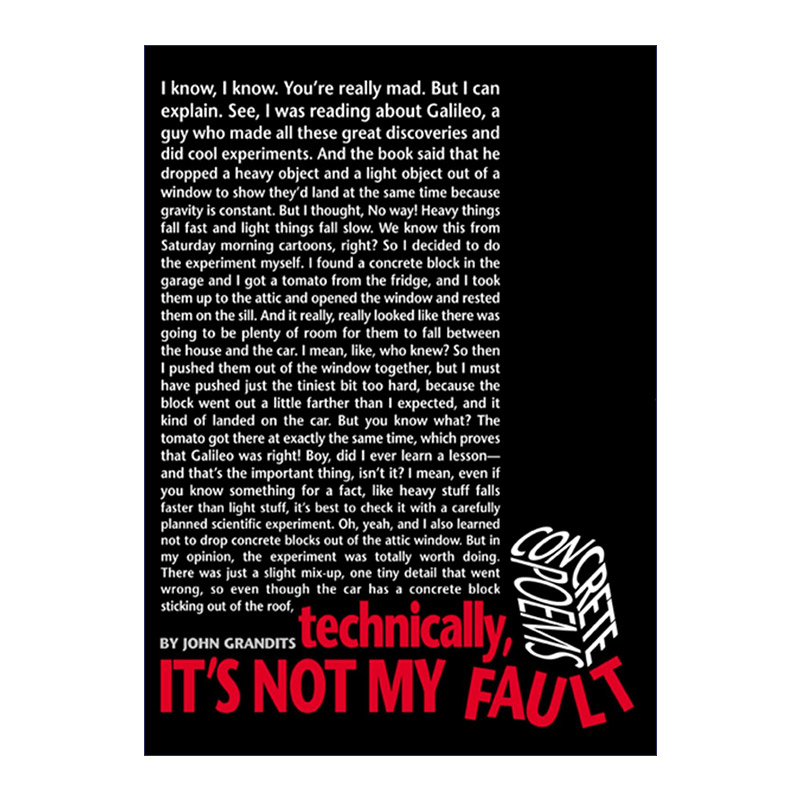 Technically, It's Not My Fault 严格来说这不是我的错 John Grandits诗集