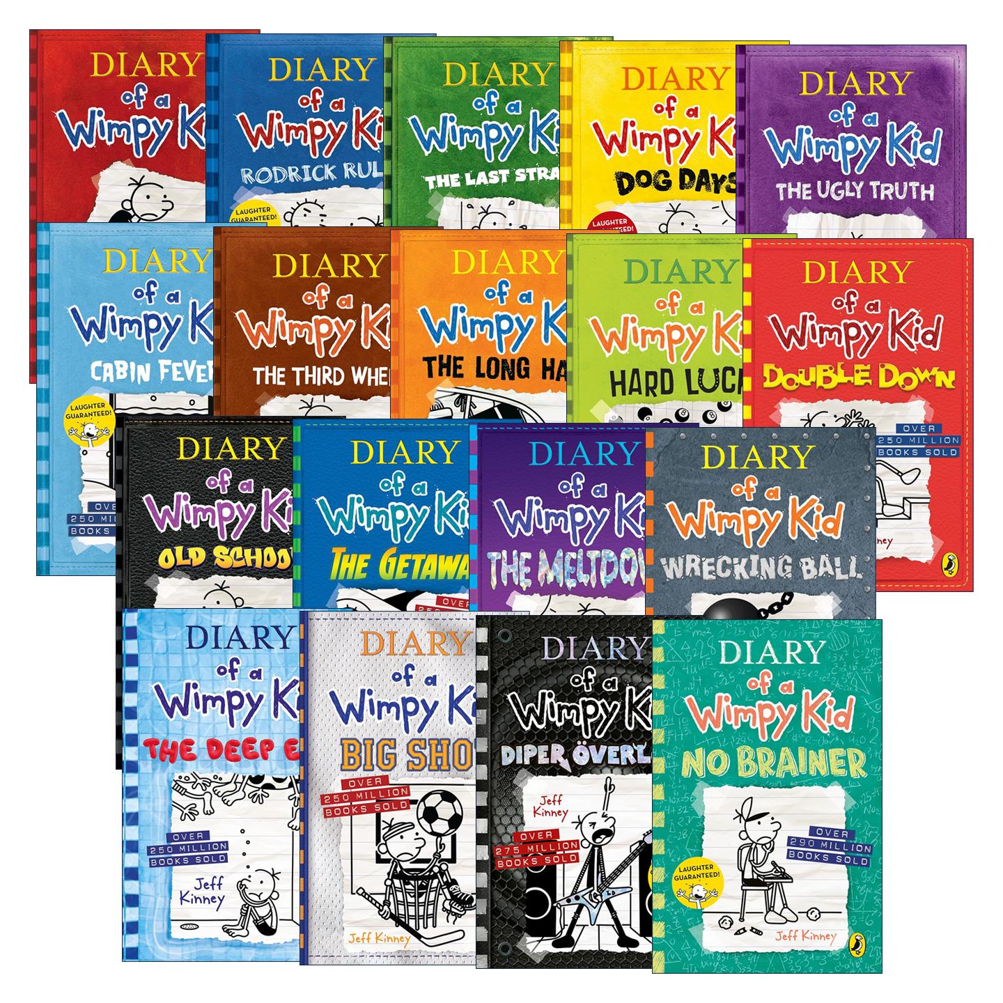 英文原版 Diary of a Wimpy Kid 小屁孩日记1-18册 章节桥梁书 英文版 进口英语原版书籍